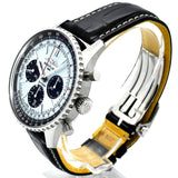 Breitling Navitimer B01 Chronograph 43 Blue Dial Black Leather Strap Watch for Men - AB0138241C1P1 Authentic Buy Shop Now