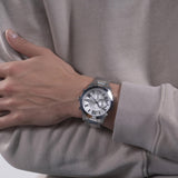Guess Atlas Chronograph Silver Dial Silver Steel Strap Watch For Men - W0668G7 Authentic Buy Shop Now