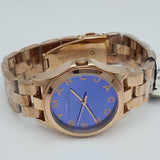 Marc Jacobs Henry Blue Dial Rose Gold Steel Strap Watch for Women - MBM3213 Authentic Buy Shop Now