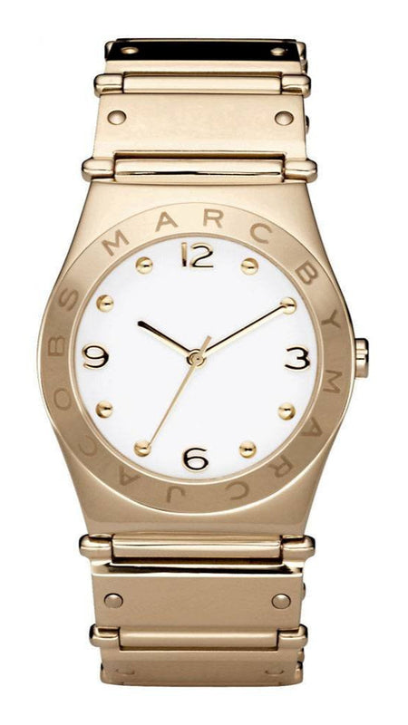 Marc Jacobs Amy White Dial Gold Steel Strap Watch for Women - MBM8519 Authentic Buy Shop Now