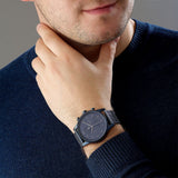 Hugo Boss Navigator Chronograph Blue Dial Blue Mesh Bracelet Watch for Men - 1513538 Authentic Buy Shop Now