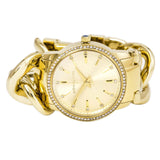 Michael Kors Nini Three Hand Gold Dial Gold Steel Strap Watch For Women - MK3235 Authentic Buy Shop Now