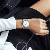 Daniel Wellington Petite Sterling Quartz White Dial Silver Mesh Bracelet Watch For Men - DW00100306 Authentic Buy Shop Now