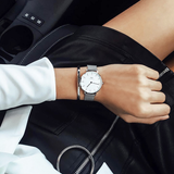 Daniel Wellington Petite Sterling White Dial Silver Mesh Bracelet Watch For Women - DW00100220 Authentic Buy Shop Now