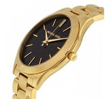 Michael Kors Runway Black Dial Gold Steel Strap Watch for Women - MK3478 Authentic Buy Shop Now