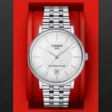 Tissot T Classic Carson Premium Powermatic 80 White Dial Silver Steel Strap Watch For Men - T122.407.11.031.00 Authentic Buy Shop Now