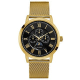 Guess Delancy Black Dial Gold Mesh Bracelet Watch for Men - W0871G2 Authentic Buy Shop Now