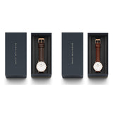 Daniel Wellington Classic Bristol White Dial Brown Leather Strap Watch For Women - DW00100039 Authentic Buy Shop Now