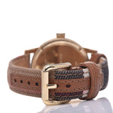 Burberry Utilitarian White Dial Multicolor Leather Strap Watch for Women - BU7853 Authentic Buy Shop Now