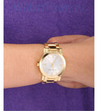 Burberry The City White Dial Gold Steel Strap Watch for Women - BU9103 Authentic Buy Shop Now