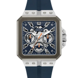 Guess Leo Chronograph Navy Blue Dial Blue Silicone Strap Watch For Men - GW0637G1 Authentic Buy Shop Now