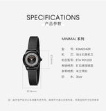Calvin Klein Minimal Diamonds Black Dial Black Mesh Bracelet Watch for Women - K3M2342R Authentic Buy Shop Now