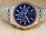 Michael Kors Lexington Blue Dial Two Tone Steel Strap Watch for Men - MK8412 Authentic Buy Shop Now