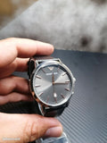 Emporio Armani Ruggero Grey Dial Black Leather Strap Watch for Men - AR11277 Authentic Buy Shop Now