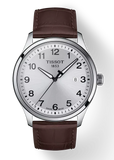 Tissot T-Sport Gent XL Silver Dial Brown Leather Strap Watch for Men - T116.410.16.037.00 Authentic Buy Shop Now