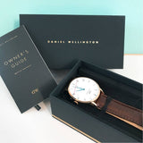 Daniel Wellington Dapper York White Dial Brown Leather Strap Watch For Men - DW00100085 Authentic Buy Shop Now