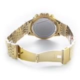 Michael Kors Bayville Chronograph Black Dial Gold Steel Strap Watch For Men - MK8726 Authentic Buy Shop Now
