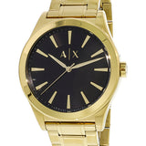 Armani Exchange Nico Analog Black Dial Gold Steel Strap Watch For Men - AX2328 Authentic Buy Shop Now
