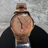 Gucci G Timeless Quartz Gold Dial Gold Steel Strap Watch For Women - YA126482 Authentic Buy Shop Now