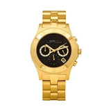 Marc Jacobs Blade Chronograph Black Dial Gold Steel Strap Watch for Women - MBM3309 Authentic Buy Shop Now