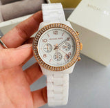 Michael Kors Ceramic White Dial White Steel Strap Watch for Women - MK5269 Authentic Buy Shop Now
