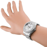 Guess Dazzler Diamonds Silver Dial Silver Steel Strap Watch for Women - W0335L1 Authentic Buy Shop Now