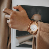 Daniel Wellington Iconic Link White Dial Rose Gold Steel Strap Watch For Women - DW00100211 Authentic Buy Shop Now