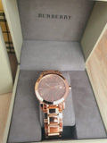 Burberry The City Rose Gold Dial Rose Gold Steel Strap Watch for Women - BU9034 Authentic Buy Shop Now