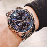 Guess Horizon Chronograph Blue Dial Two Tone Steel Strap Watch For Men - W0379G7 Authentic Buy Shop Now