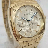 Bulova Multifunction White Dial Gold Steel Strap Watch for Men - 97C105 Authentic Buy Shop Now