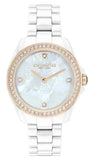 Coach Preston Mother of Pearl White Dial White Steel Strap Watch for Women - 14503662 Authentic Buy Shop Now