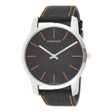 Calvin Klein City Black Dial Black Leather Strap Watch for Men - K2G211C1 Authentic Buy Shop Now