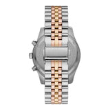 Michael Kors Lexington Chronograph Crystals Black Dial Two Tone Steel Strap Watch for Men - MK8714 Authentic Buy Shop Now