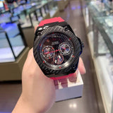 Guess Legacy Black Dial Red Silicone Strap Watch for Men - W1049G6 Authentic Buy Shop Now