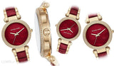 Michael Kors Parker Mother of Pearl Red Dial Two Tone Steel Strap Watch for Women - MK6427 Authentic Buy Shop Now
