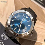 Tag Heuer Aquaracer Quartz Blue Dial Black Rubber Strap Watch for Men - WAY1112.FT8021 Authentic Buy Shop Now