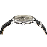 Versace V-Circle Black Manifesto Courage Quartz Silver Dial Black Leather Strap Watch for Men - VBQ080017 Authentic Buy Shop Now