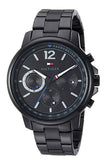 Tommy Hilfiger London Chronograph Black Dial Black Steel Strap Watch for Men - 1791529 Authentic Buy Shop Now