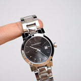 Burberry The City Black Dial Silver Steel Strap Watch for Women - BU9101 Authentic Buy Shop Now