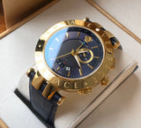 Versace Race GMT Blue Dial Blue Leather Strap Watch For Men - 29G70D282 Authentic Buy Shop Now
