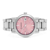 Burberry The City Pink Dial Silver Steel Strap Watch for Women - BU9124 Authentic Buy Shop Now