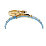 Versace Medusa Lock Icon Quartz White Dial Blue Leather Strap Watch for Women - VEDW00419 Authentic Buy Shop Now