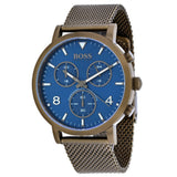 Hugo Boss Spirit Blue Dial Grey Mesh Bracelet Watch for Men - 1513693 Authentic Buy Shop Now
