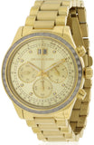 Michael Kors Brinkley Diamonds Gold Dial Gold Steel Strap Watch for Women - MK6187 Authentic Buy Shop Now