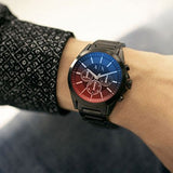 Armani Exchange Drexler Chronograph Black Dial Black Steel Strap Watch For Men - AX2615 Authentic Buy Shop Now