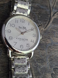 Coach Delancey White Dial Silver Steel Strap Watch for Women - 14502495 Authentic Buy Shop Now