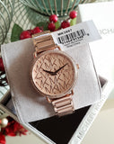 Michael Kors Portia Quartz Silver Dial Rose Gold Steel Strap Watch For Women - MK3887 Authentic Buy Shop Now