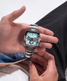 Guess Phoenix Multi Function Aqua Blue Dial Silver Steel Strap Watch for Men - GW0456G4 Authentic Buy Shop Now