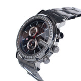 Gucci G Chrono Diamonds Black Dial Silver Steel Strap Watch For Men - YA101324 Authentic Buy Shop Now