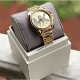 Michael Kors Bradshaw Quartz Gold Dial Gold Steel Strap Watch For Women - MK6555 Authentic Buy Shop Now